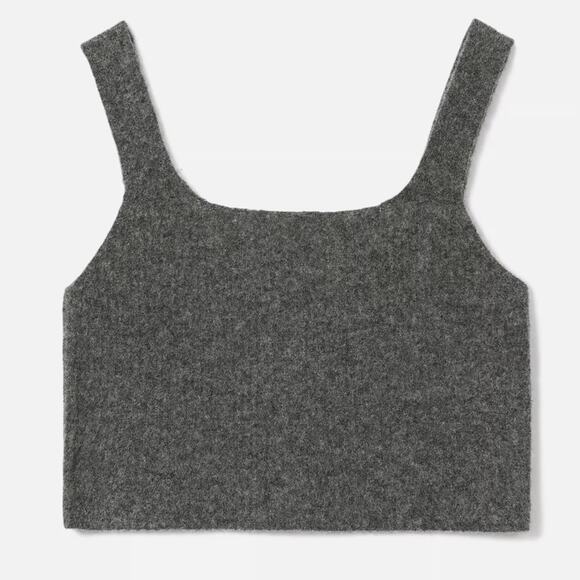 Everlane Cozy Stretch Tank Womens M Wool Yak Dark Grey Elevated Basic Luxury NWT - Picture 11 of 12